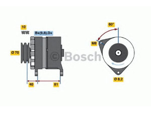 BOSCH 0 986 033 240 kintamosios srovės generatorius 
 Elektros įranga -> Kint. sr. generatorius/dalys -> Kintamosios srovės generatorius
1005269, 5023517, 83BB 10300 DC