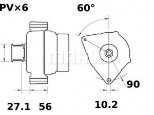 MAHLE ORIGINAL MG 232 kintamosios srovės generatorius 
 Elektros įranga -> Kint. sr. generatorius/dalys -> Kintamosios srovės generatorius
010 154 49 02
