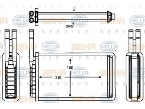 HELLA 8FH 351 333-111 šilumokaitis, salono šildymas
35 42 604 C3