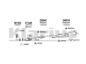 KLARIUS 720810E išmetimo sistema 
 Išmetimo sistema -> Išmetimo sistema, visa