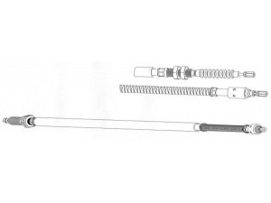 CEF CT02139 trosas, stovėjimo stabdys 
 Stabdžių sistema -> Valdymo svirtys/trosai
4745G5, 96121653