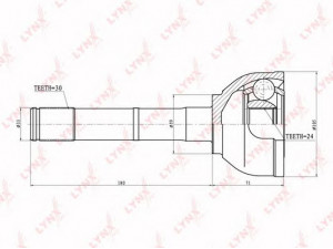 LYNXauto CO-7529 jungčių komplektas, kardaninis velenas
43405-60100, 43405-60110