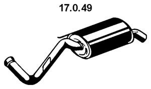 EBERSPÄCHER 17.0.49 galinis duslintuvas 
 Išmetimo sistema -> Duslintuvas
77 00 812 735