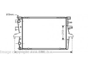AVA QUALITY COOLING VW2230 radiatorius, variklio aušinimas 
 Aušinimo sistema -> Radiatorius/alyvos aušintuvas -> Radiatorius/dalys
7H0121253F, 7H0121253K