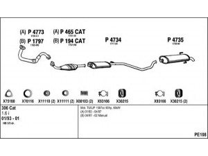 FENNO PE108 išmetimo sistema 
 Išmetimo sistema -> Išmetimo sistema, visa