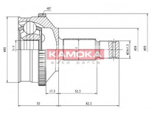 KAMOKA 6574 jungčių komplektas, kardaninis velenas 
 Ratų pavara -> Sujungimai/komplektas
9619947580, 9619947588, 9619947680