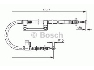 BOSCH 1 987 477 502 trosas, stovėjimo stabdys 
 Stabdžių sistema -> Valdymo svirtys/trosai
GA5R-44-420D