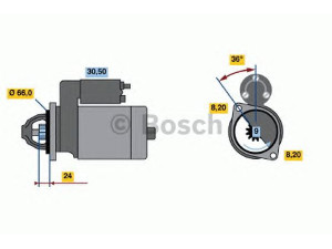 BOSCH 0 986 011 730 starteris 
 Elektros įranga -> Starterio sistema -> Starteris
5 426 014, 5 433 495, 5 490 308