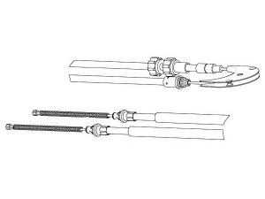 CEF FO02158 trosas, stovėjimo stabdys 
 Stabdžių sistema -> Valdymo svirtys/trosai
7127225, 94FB2A603A1B