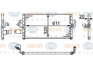 HELLA 8FC 351 037-061 kondensatorius, oro kondicionierius 
 Oro kondicionavimas -> Kondensatorius
92110-60J00