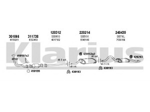 KLARIUS 750076E išmetimo sistema 
 Išmetimo sistema -> Išmetimo sistema, visa