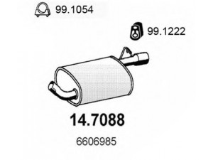 ASSO 14.7088 galinis duslintuvas 
 Išmetimo sistema -> Duslintuvas
1659725, 5026796, 6182258, 6188119