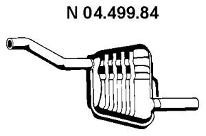 EBERSPÄCHER 04.499.84 galinis duslintuvas 
 Išmetimo sistema -> Duslintuvas
1 067 778, 1 121 650, 1 230 848