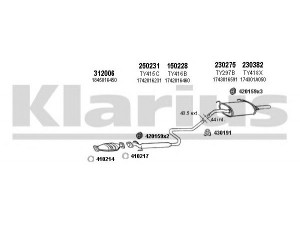 KLARIUS 900170E išmetimo sistema 
 Išmetimo sistema -> Išmetimo sistema, visa