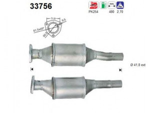 AS 33756 katalizatoriaus keitiklis 
 Išmetimo sistema -> Katalizatoriaus keitiklis
6N0131701GX, 6N0131701HX, 6N0131701PX
