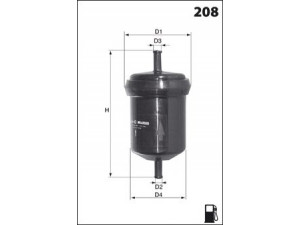 MECAFILTER E04 kuro filtras 
 Techninės priežiūros dalys -> Papildomas remontas
4442559, 60523432, 60577440, 1H0201511