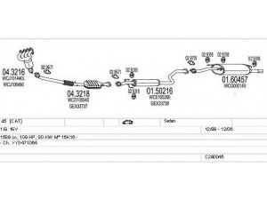 MTS C290045003500 išmetimo sistema 
 Išmetimo sistema -> Išmetimo sistema, visa