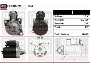 DELCO REMY DRS3579 starteris 
 Elektros įranga -> Starterio sistema -> Starteris
B593-18-400, B676-18-400, B676-18-400A