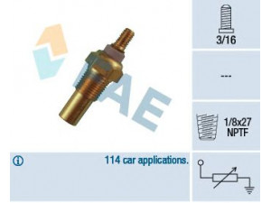 FAE 32190 siuntimo blokas, aušinimo skysčio temperatūra 
 Elektros įranga -> Jutikliai
1640040, 6136366, 6146864, 85 FB 10884 AA