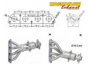 MAGNAFLOW 78025 katalizatoriaus keitiklis 
 Išmetimo sistema -> Katalizatoriaus keitiklis
171040D100