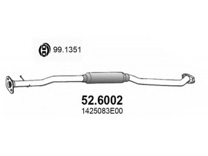 ASSO 52.6002 vidurinis duslintuvas 
 Išmetimo sistema -> Duslintuvas
1425080G00, 1425083E00