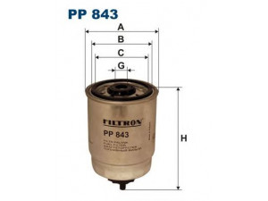 FILTRON PP843 kuro filtras 
 Techninės priežiūros dalys -> Papildomas remontas
560217553, 90166585, 5018034, 5023923