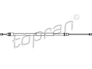 TOPRAN 721 648 trosas, stovėjimo stabdys 
 Stabdžių sistema -> Valdymo svirtys/trosai
4745 H8, 4745 H8