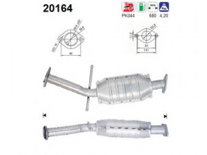 AS 20164 katalizatoriaus keitiklis 
 Išmetimo sistema -> Katalizatoriaus keitiklis
1046137, 1231996, 6773325, 6946367