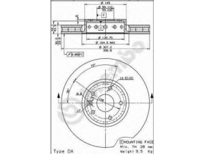 BREMBO 09.5846.10 stabdžių diskas 
 Stabdžių sistema -> Diskinis stabdys -> Stabdžių diskas
337FA3711, 377200321