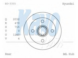 KAVO PARTS BD-3355 stabdžių būgnas 
 Stabdžių sistema -> Būgninis stabdys -> Stabdžių būgnas
5275128800