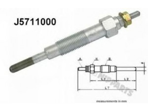 NIPPARTS J5711000 kaitinimo žvakė 
 Kibirkšties / kaitinamasis uždegimas -> Kaitinimo kaištis
11065-16A05, 11065-16A15