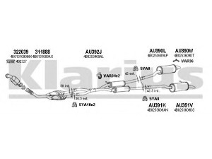 KLARIUS 940666U išmetimo sistema 
 Išmetimo sistema -> Išmetimo sistema, visa