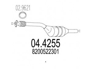 MTS 04.4255 katalizatoriaus keitiklis 
 Išmetimo sistema -> Katalizatoriaus keitiklis
8200522301