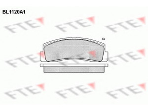 FTE BL1120A1 stabdžių trinkelių rinkinys, diskinis stabdys 
 Techninės priežiūros dalys -> Papildomas remontas
2121-350 1090, 2123-350 1090