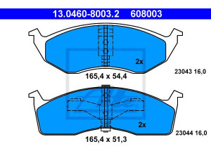 ATE 13.0460-8003.2 stabdžių trinkelių rinkinys, diskinis stabdys 
 Techninės priežiūros dalys -> Papildomas remontas
0 4762 682, 0 4773 264, 0 4797 568