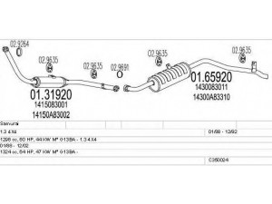 MTS C350024004251 išmetimo sistema 
 Išmetimo sistema -> Išmetimo sistema, visa