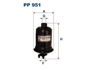 FILTRON PP951 kuro filtras 
 Techninės priežiūros dalys -> Papildomas remontas
2330042010, 2330049155, T103020