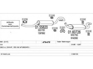 MTS C390138002301 išmetimo sistema 
 Išmetimo sistema -> Išmetimo sistema, visa