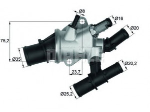 MAHLE ORIGINAL TI 155 88 termostatas, aušinimo skystis 
 Aušinimo sistema -> Termostatas/tarpiklis -> Thermostat
46790294, 60816317, 60816681