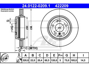 ATE 24.0122-0209.1 stabdžių diskas 
 Dviratė transporto priemonės -> Stabdžių sistema -> Stabdžių diskai / priedai
34 20 1 166 073