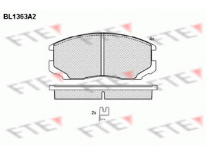 FTE BL1363A2 stabdžių trinkelių rinkinys, diskinis stabdys 
 Techninės priežiūros dalys -> Papildomas remontas
04465-B4010, 04465-B4030, 04465-B4040