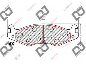 DJ PARTS BP1916 stabdžių trinkelių rinkinys, diskinis stabdys 
 Techninės priežiūros dalys -> Papildomas remontas
3501167, 8983502200, 4638634, 83502200