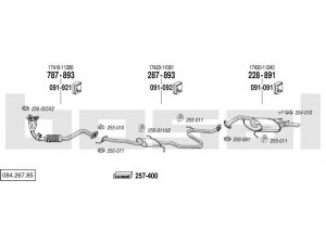 BOSAL 084.267.85 išmetimo sistema 
 Išmetimo sistema -> Išmetimo sistema, visa
