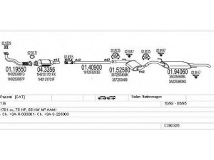 MTS C380326003184 išmetimo sistema 
 Išmetimo sistema -> Išmetimo sistema, visa