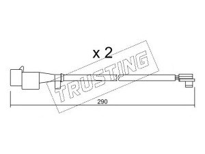 TRUSTING SU.260K įspėjimo kontaktas, stabdžių trinkelių susidėvėjimas 
 Stabdžių sistema -> Susidėvėjimo indikatorius, stabdžių trinkelės
42556205, 42567354