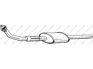 BOSAL 282-547 priekinis duslintuvas 
 Išmetimo sistema -> Duslintuvas
9563.2640