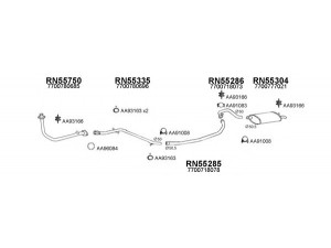 VENEPORTE 550281 išmetimo sistema 
 Išmetimo sistema -> Išmetimo sistema, visa
