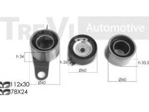 TREVI AUTOMOTIVE KD1391 paskirstymo diržo komplektas 
 Techninės priežiūros dalys -> Papildomas remontas