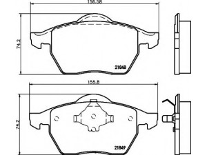 HELLA 8DB 355 008-001 stabdžių trinkelių rinkinys, diskinis stabdys 
 Techninės priežiūros dalys -> Papildomas remontas
7M0698151, 7M0698151A, 7M0698151B