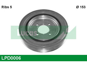 LUCAS ENGINE DRIVE LPD0006 skriemulys, alkūninis velenas 
 Diržinė pavara -> Dirželio skriemulys
0515Q6, 9624596880, 9637218980